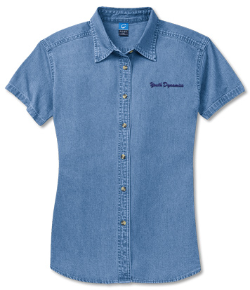 Ladies' Short Sleeve Denim Shirt – Youth Dynamics